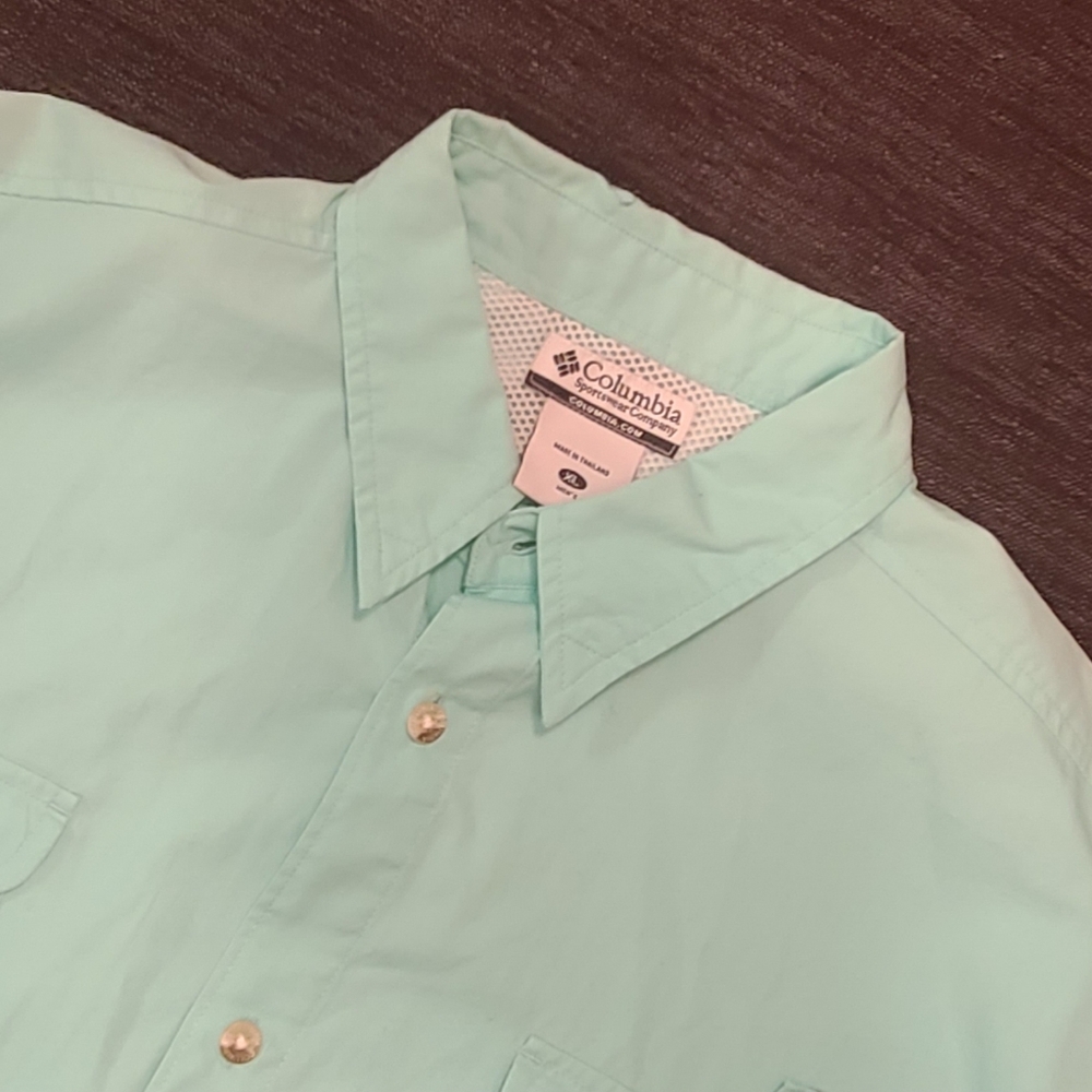 Columbia PFG Men’s Aqua Omni-Shade Fishing Vented Short-Sleeve Shirt Size XL
